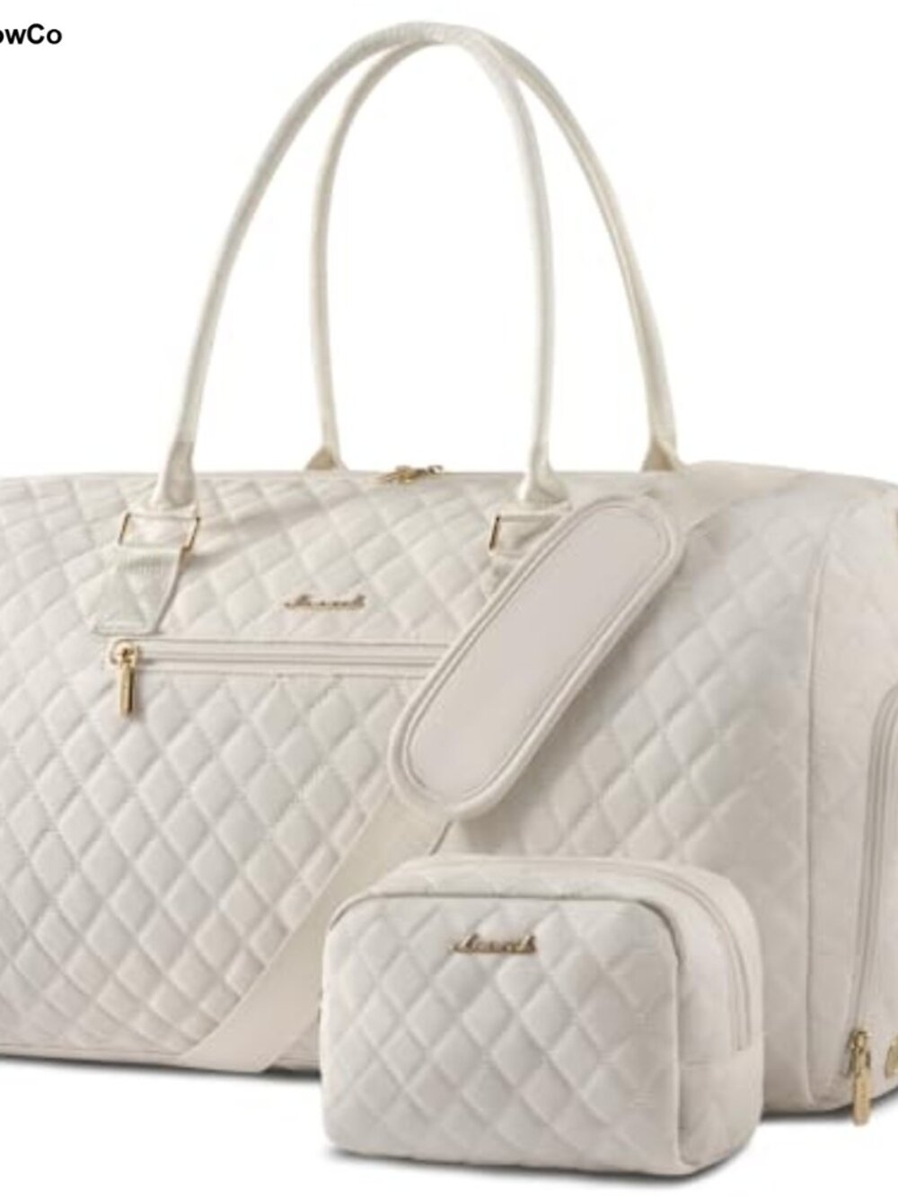 Travel Duffle Bag Weekender with Shoe Compartment & Toiletry Bag Carry On Gym